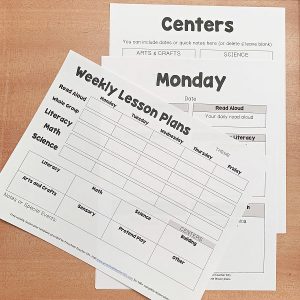 Preschool Lesson Plan Template for Weekly Planning