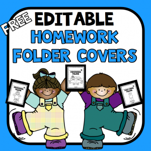 Printable Preschool Homework Folder Covers