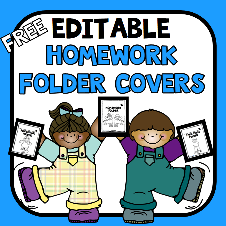Preschool Homework Folder Cover Template