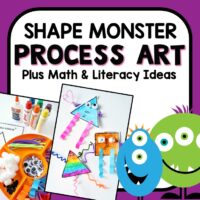 Monster Shape Art with Math and Literacy Activities
