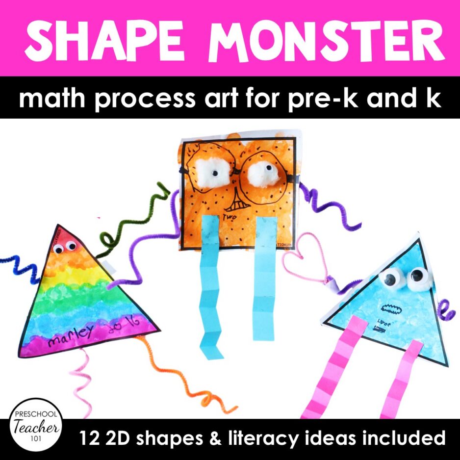 Shape Monster Process Art Math Activity