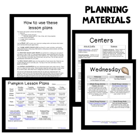Pumpkin Theme Preschool Classroom Lesson Plans - Preschool Teacher 101