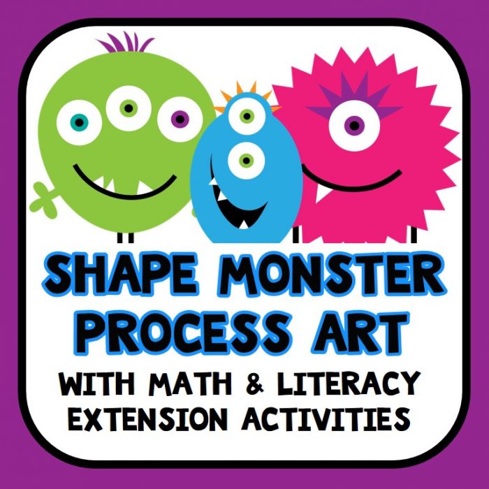 Monster Shape Art with Math and Literacy Activities Preschool Teacher 101