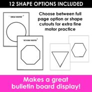 Shape Monster Process Art Math Activity
