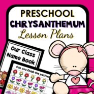 Preschool Chrysanthemum Book Based Lesson Plans and Name Activities - Cover