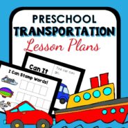 Preschool Transportation Lesson Plans