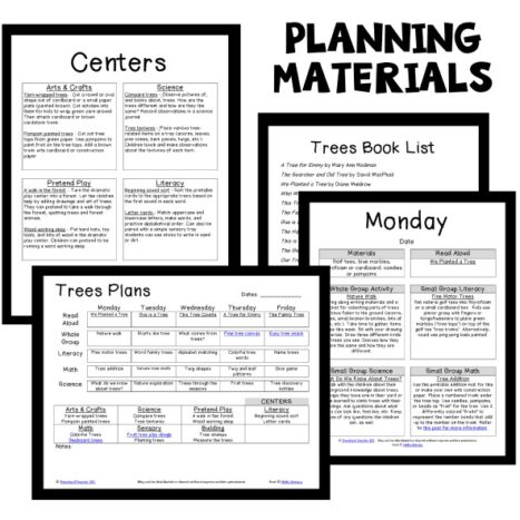 Tree Theme Preschool Classroom Lesson Plans - Preschool Teacher 101
