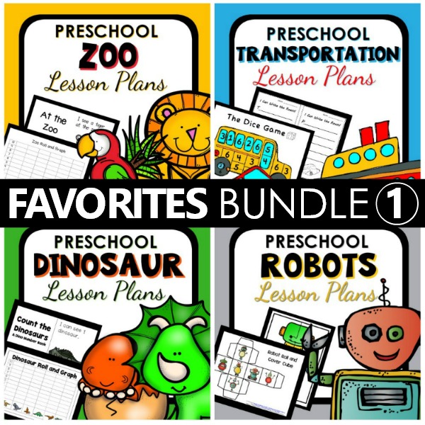Preschool Favorites Lesson Plan Bundle 1