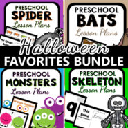 Halloween Theme Activities Bundle- Spider, Bat, Monster and Skeleton Theme Activities for Pre-K and Kindergarten