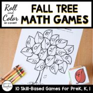 Cover-Roll and Cover Math Games-Fall Tree
