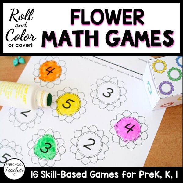Cover-Roll and Cover Math Games-Flower