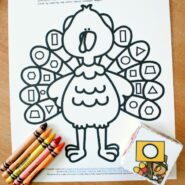 FB Square-Turkey Roll and Color Thanksgiving Math Activity