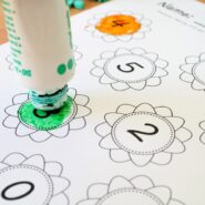 Spring Flower Roll and Color Math Activities