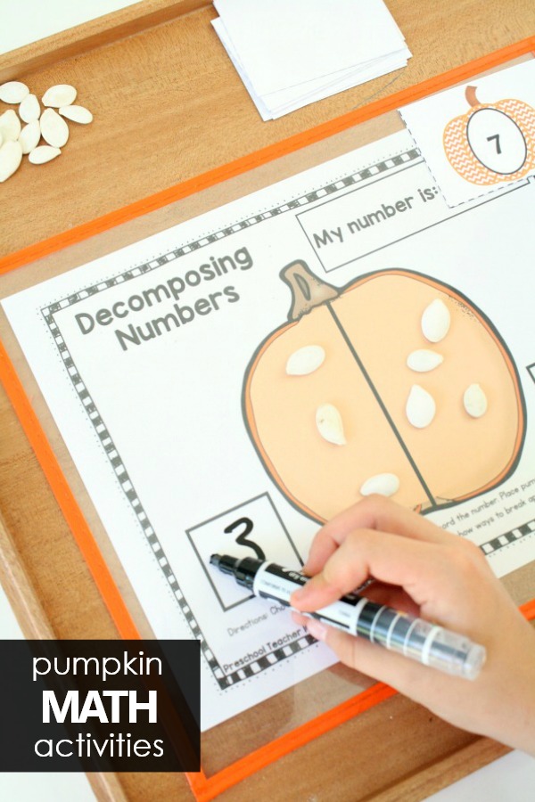 Quick Prep Pumpkin Math Activities #preschool #kindergarten #firstgrade