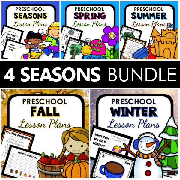 4 Seasons Preschool Lesson Plan Bundle