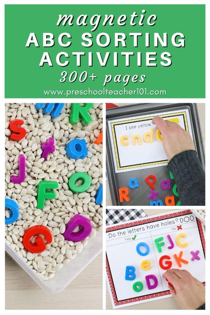 Letter Sorting Pack Preschool Teacher 101