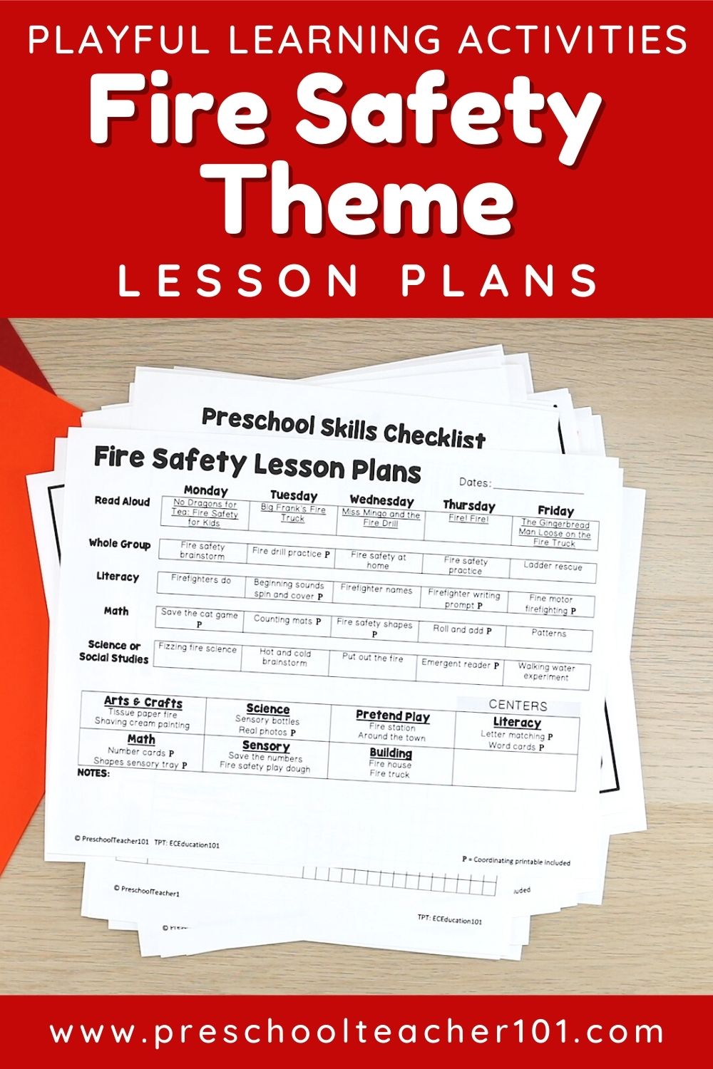 Playful Learning Activities - Fire Safety Theme