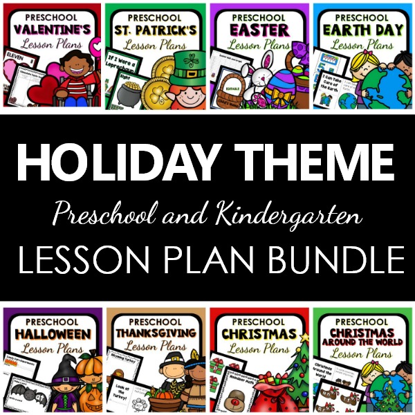 Holiday Theme Lesson Plan Bundle for Preschool