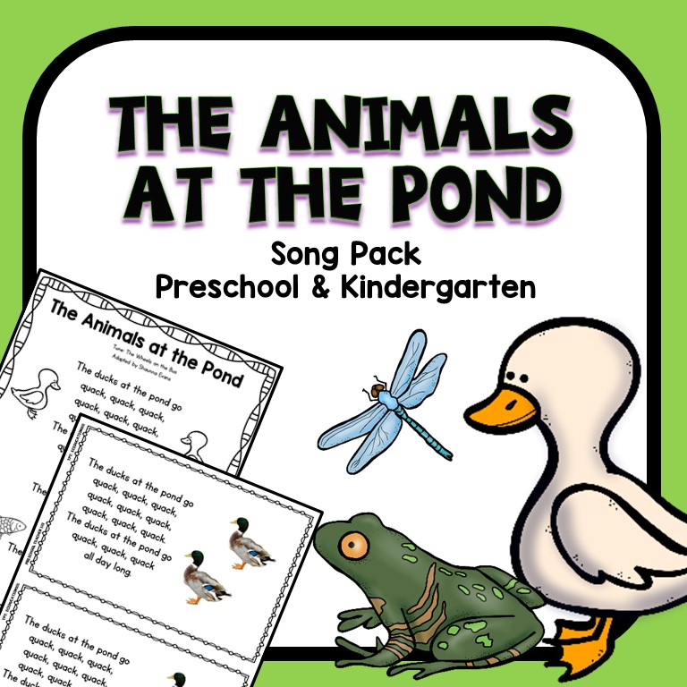 Animals at the Pond Preschool Circle Time Song and Activities - Preschool  Teacher 101