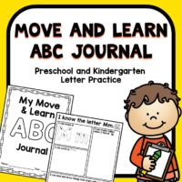 Move and Learn ABC Journal Letter Practice for Preschool and Kindergarten