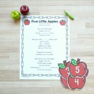 5 Little Apples Preschool Counting Song