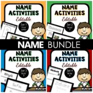 Editable Name Activities Bundle for Preschool and Kindergarten
