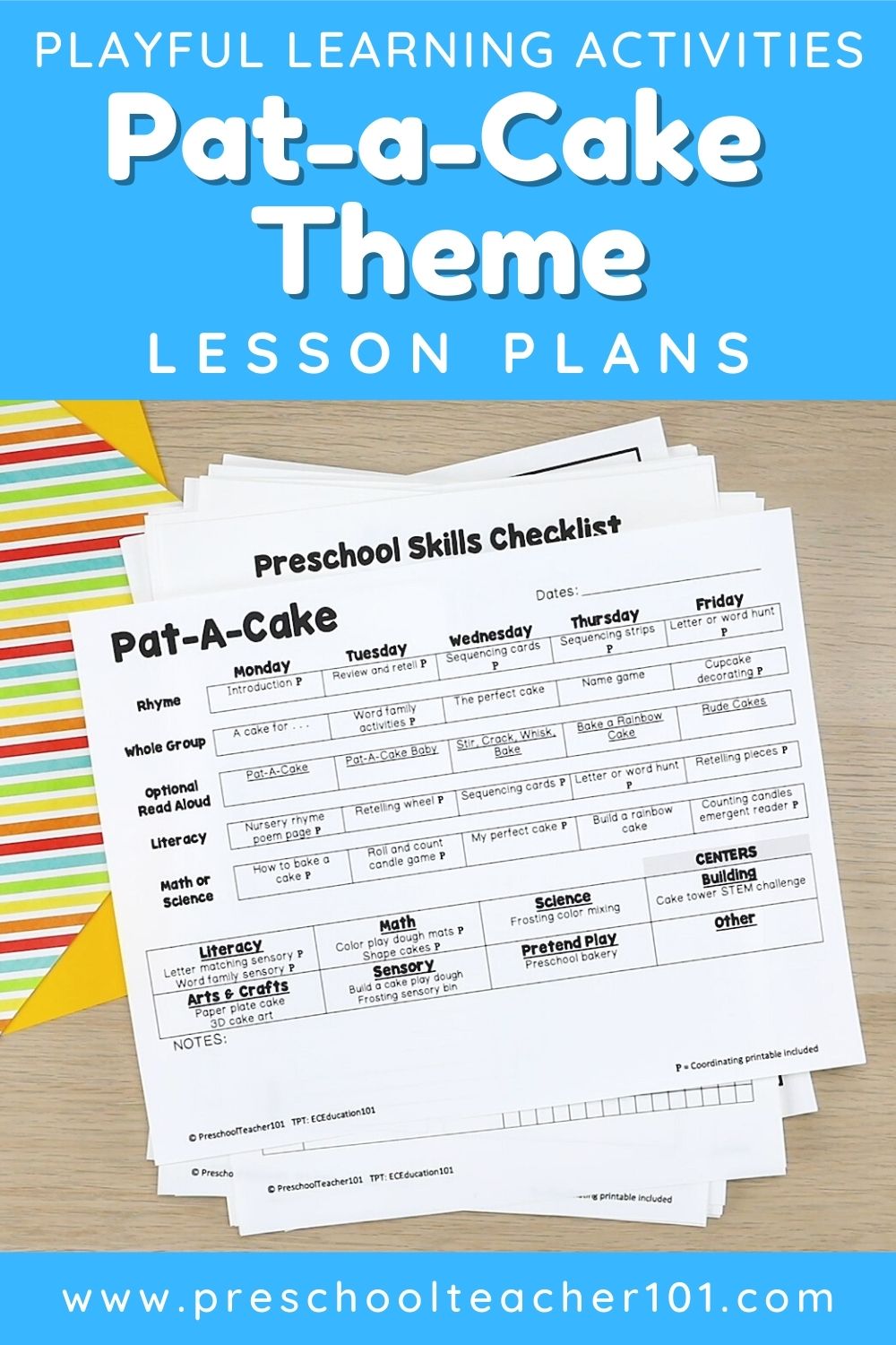 Playful Learning Activities - Pat-a-Cake Theme