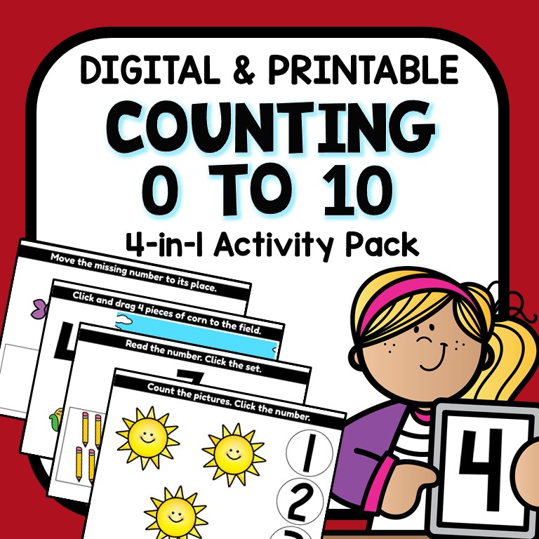 4-in-1 Counting to 10 Digital Activities Bundle