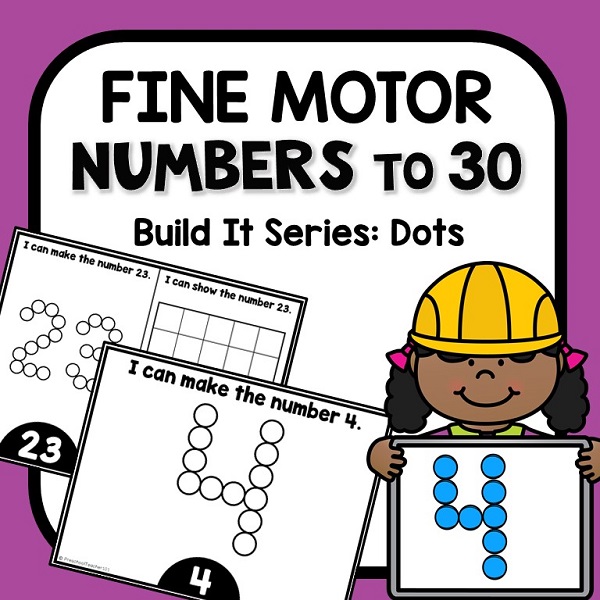 Fine Motor Build It Series-Numbers to 30-Dots