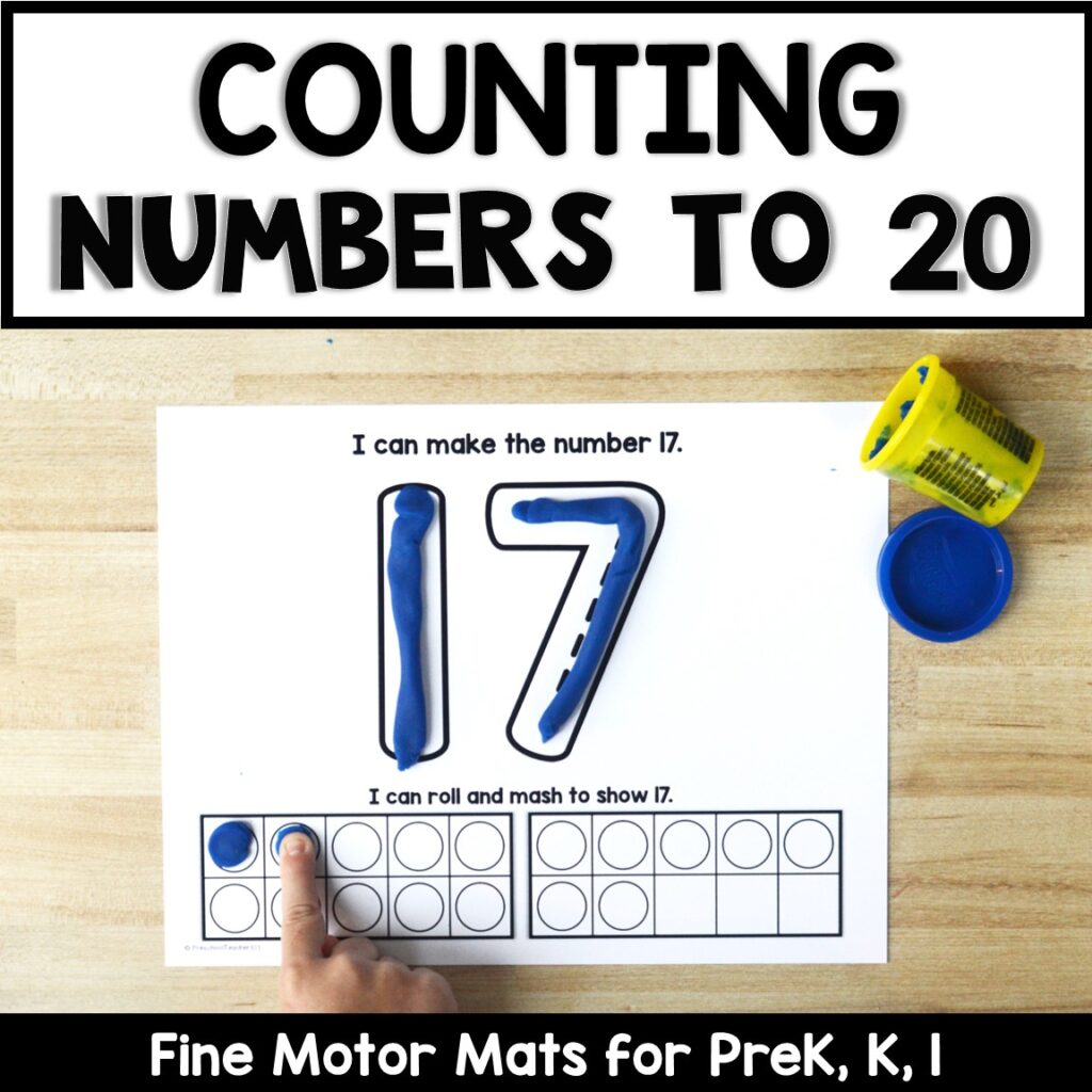 Counting Numbers to 20 Play Dough Mats