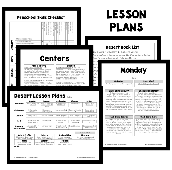 PT Planning Materials-Desert Lesson Plans-600 PT Planning Materials-Desert Lesson Plans-600