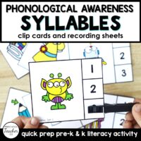 Cover-Syllable Clip Cards-Phonological Awareness Activity