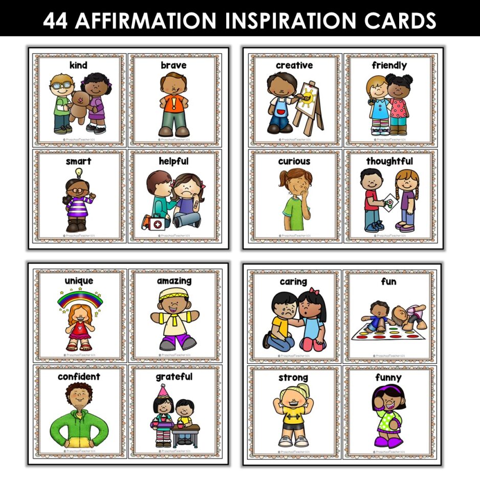 Affirmation Station Mirror Kit - Preschool Teacher 101 for Affirmation Station Printable Free Pdf