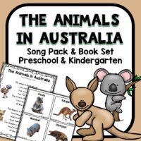 Animals in Australia Song and Emergent Reader for Preschool and Kindergarten