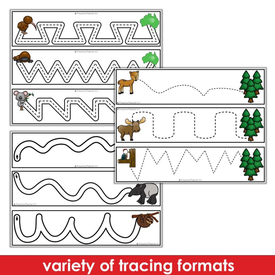 Animal Habitat Fine Motor Strips (4) Animal Habitat Fine Motor Strips (4)